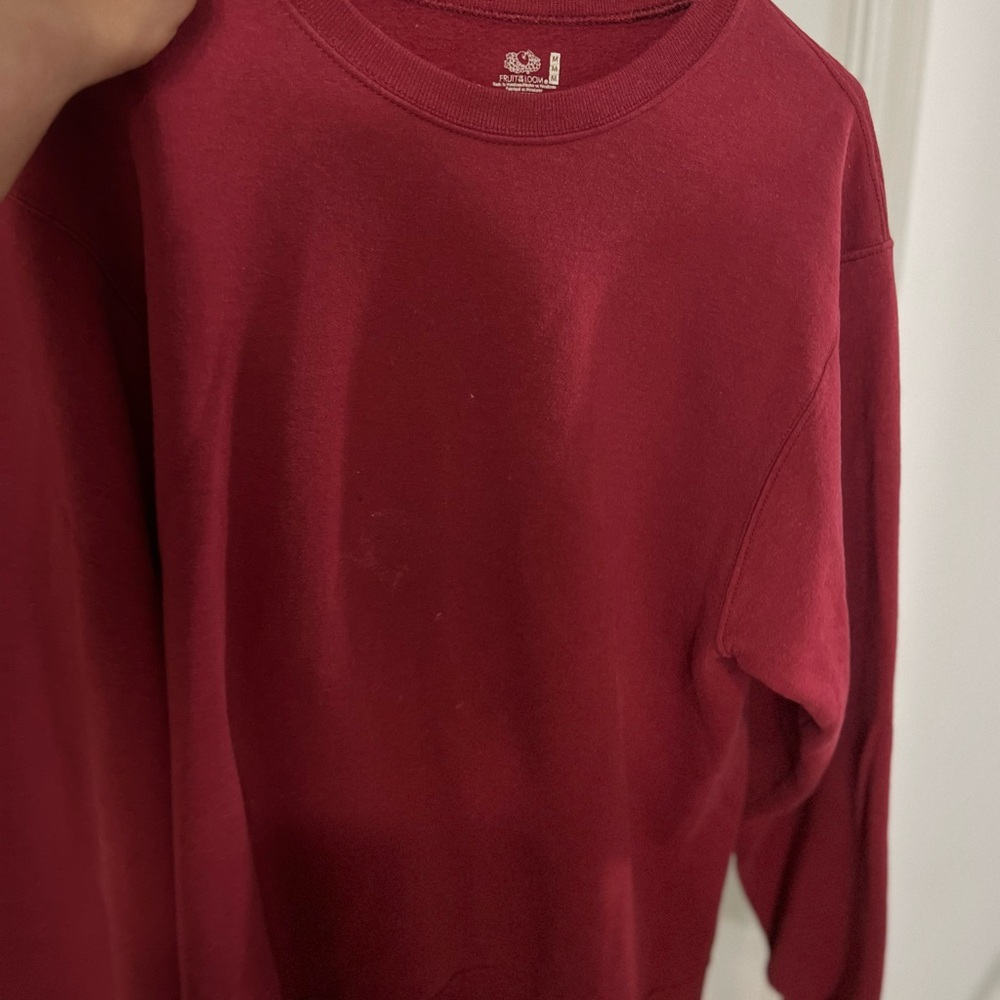 Red Crew Neck Sweatshirt